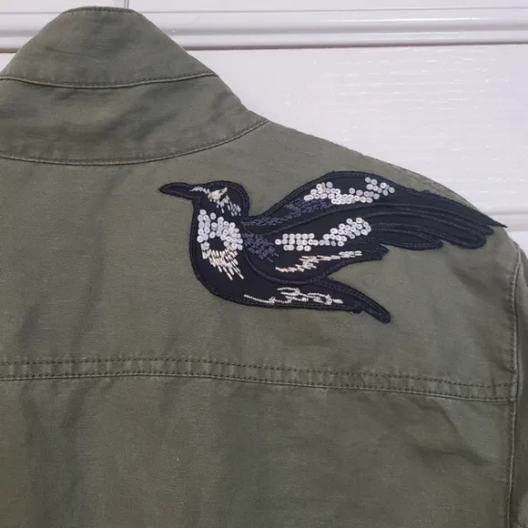 Cabi Hanson Anorak Military Utility Embellished Jacket XXS
