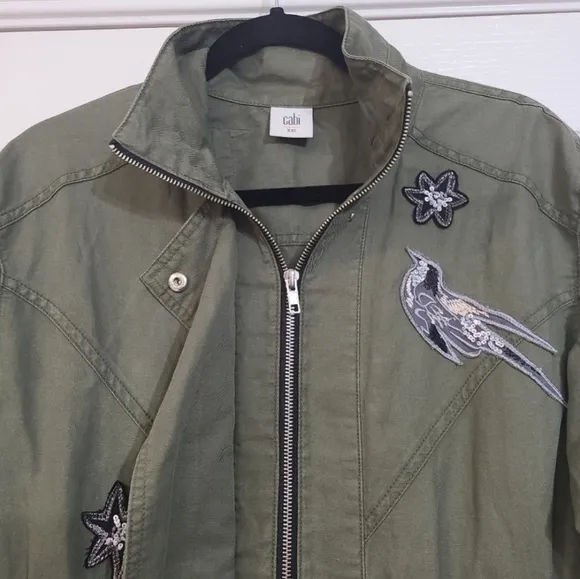 Cabi Hanson Anorak Military Utility Embellished Jacket XXS