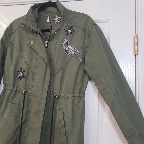 Cabi Hanson Anorak Military Utility Embellished Jacket XXS