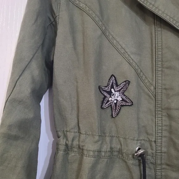 Cabi Hanson Anorak Military Utility Embellished Jacket XXS