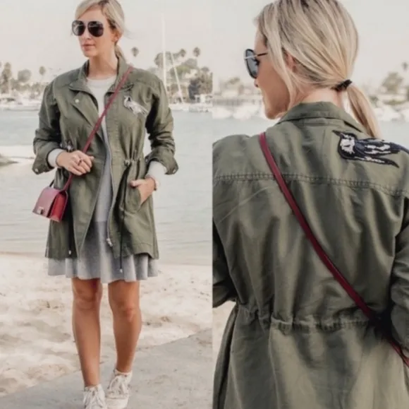 Cabi Hanson Anorak Military Utility Embellished Jacket XXS