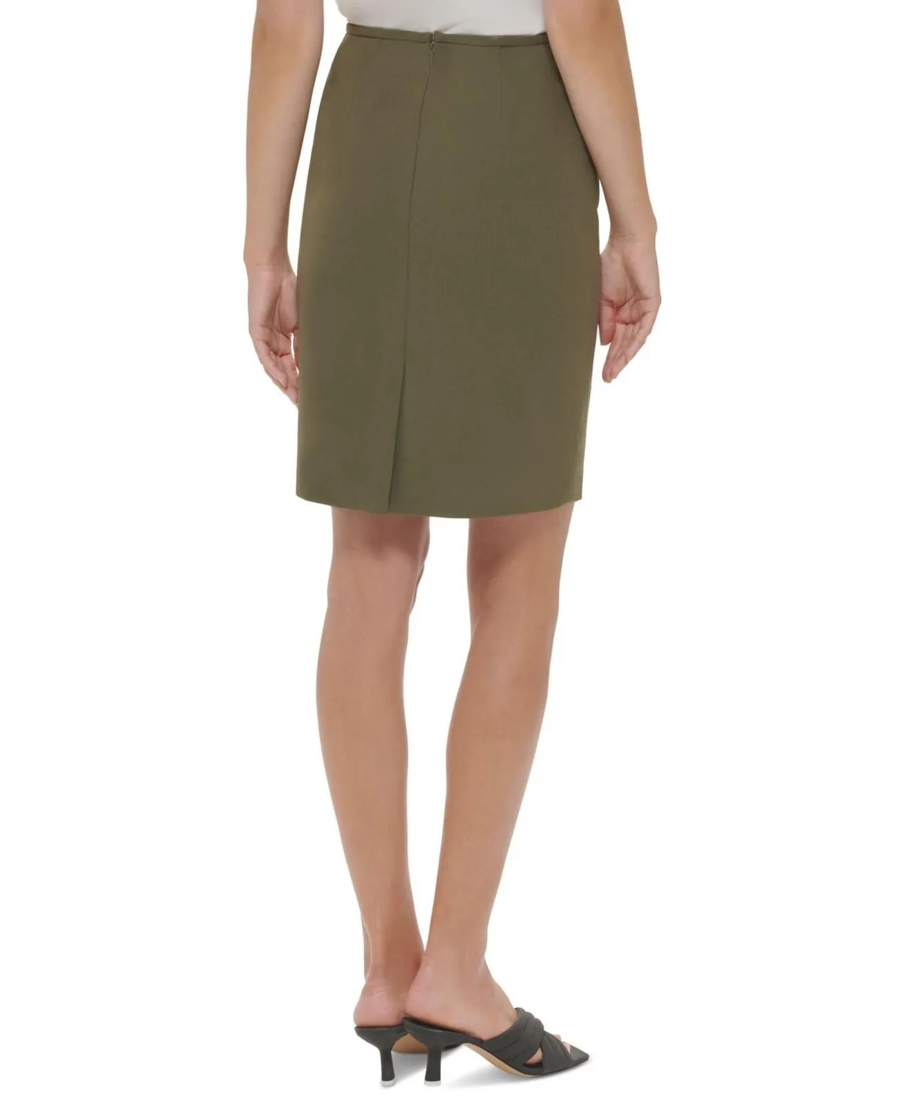 Calvin Klein Womens Petite Scuba Crepe Pencil Skirt T28SC140