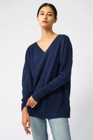 Cashmere V-Neck - Navy