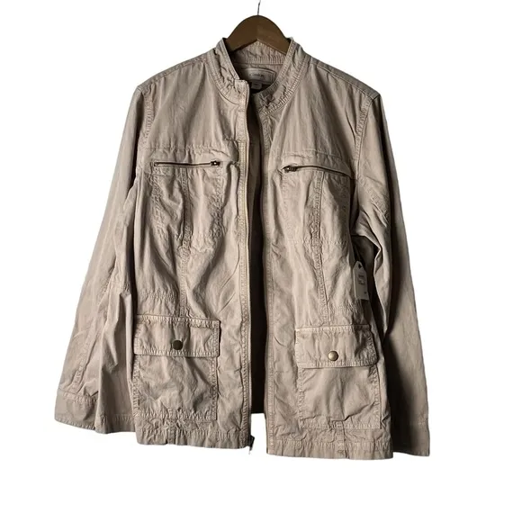 Caslon Women’s Utility Jacket Tan Size 16W