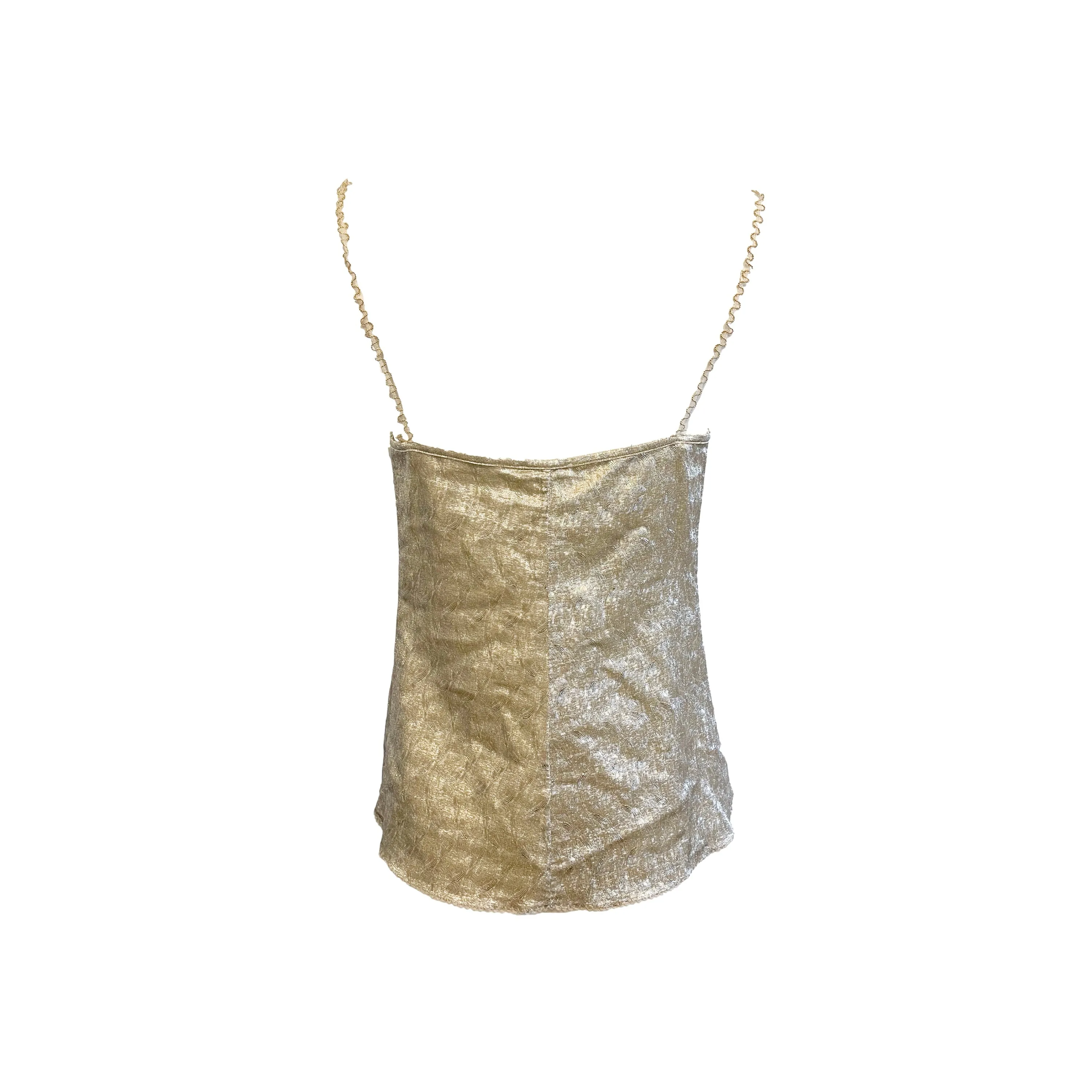 Chanel Gold Shimmer Tank Top