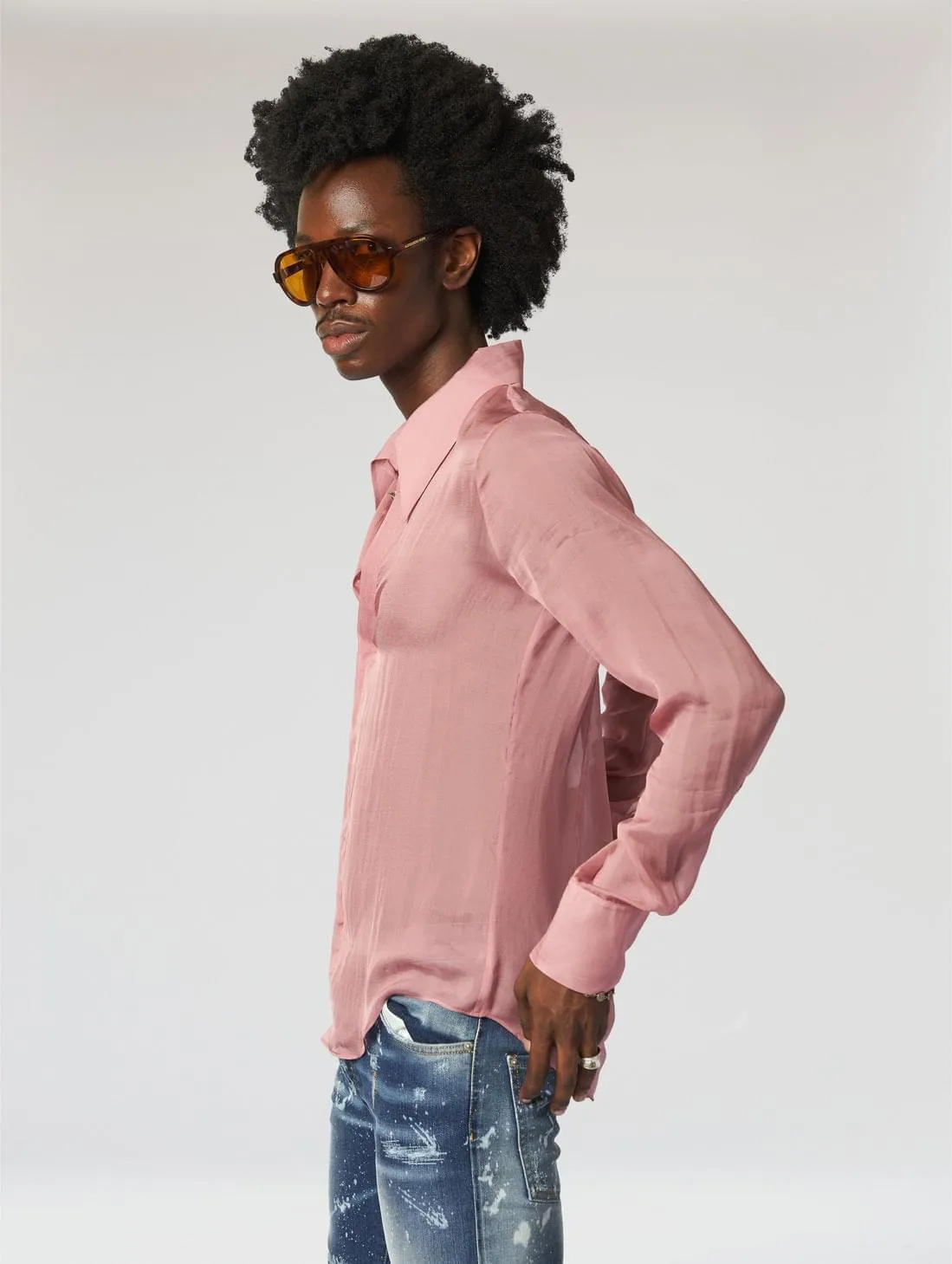 CHANTAL SILK SHIRT IN PINK - Man