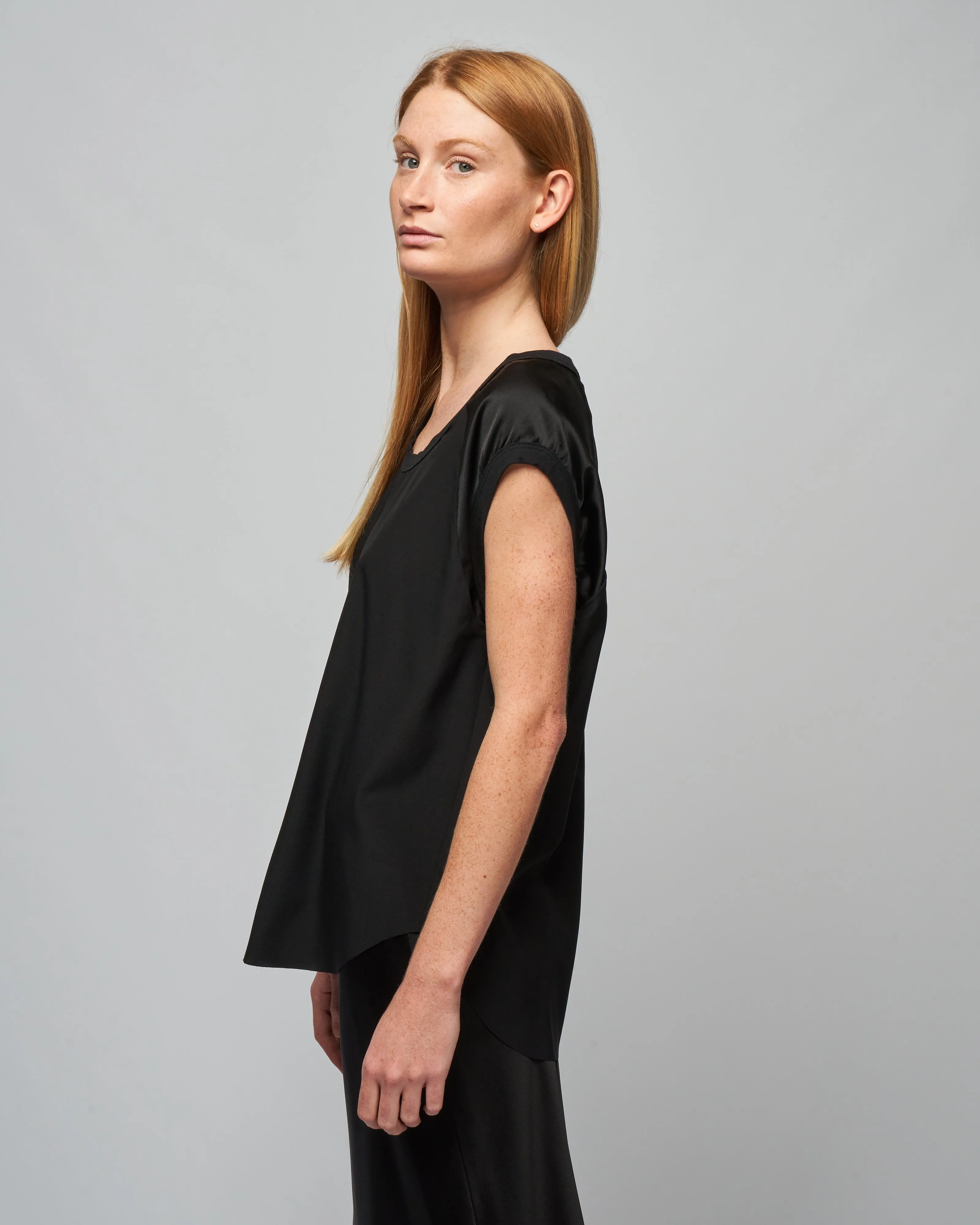 char capsleeve baseball tee - jet