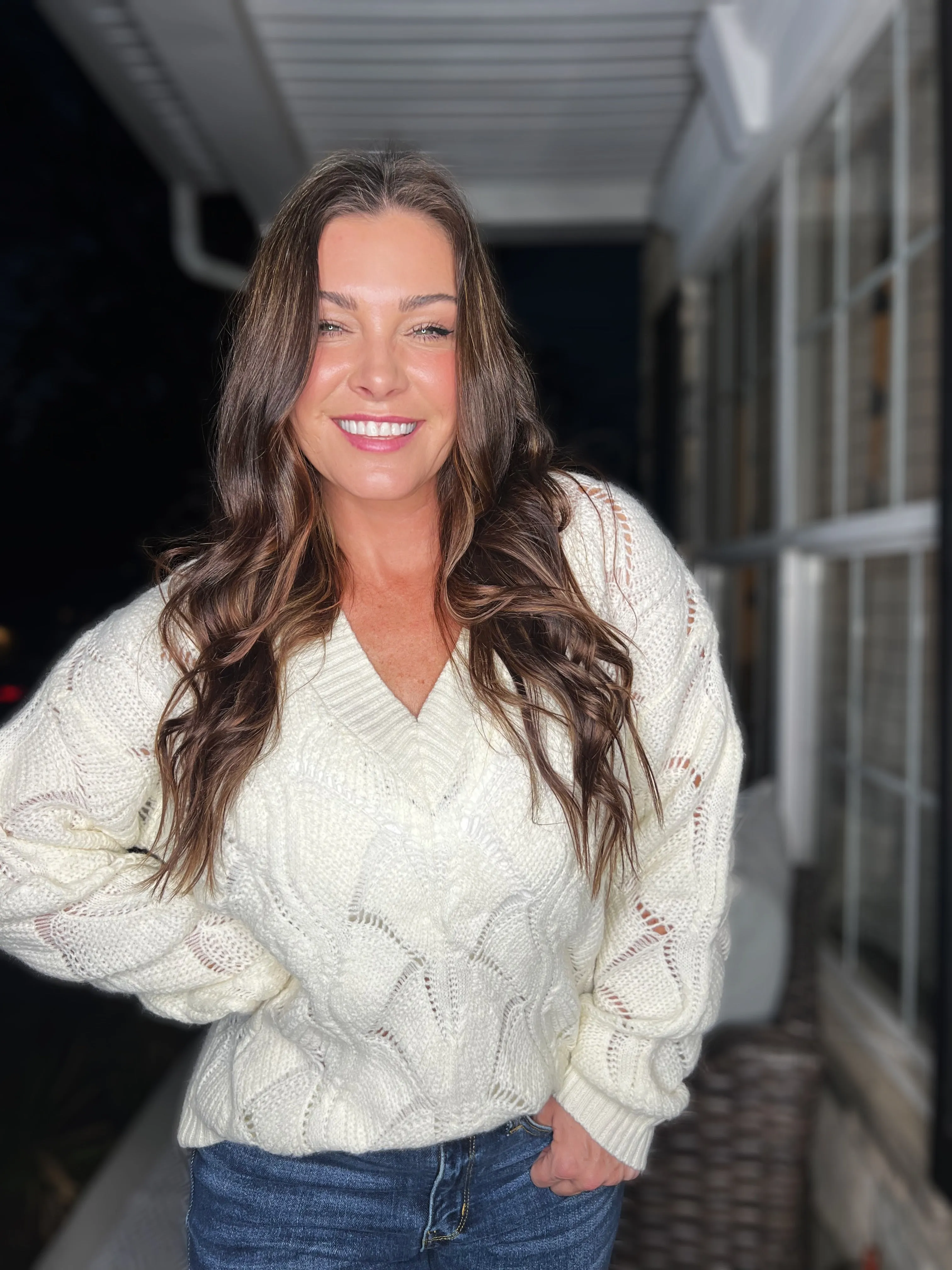 Cheerful Charmer Sweater- 3 Colors (Ivory, Black, Turquoise)