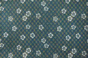 Cisco Fabric Anemone Marine Blue - Grade H - Cotton/Linen
