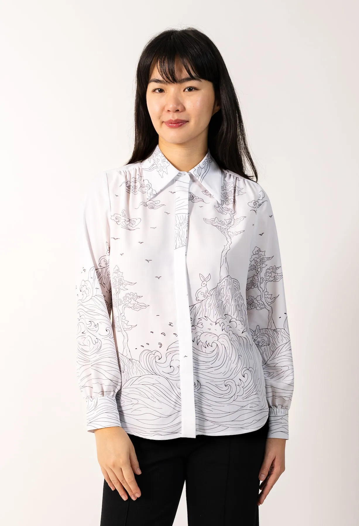 CORAZON BUTTON-DOWN BLOUSE