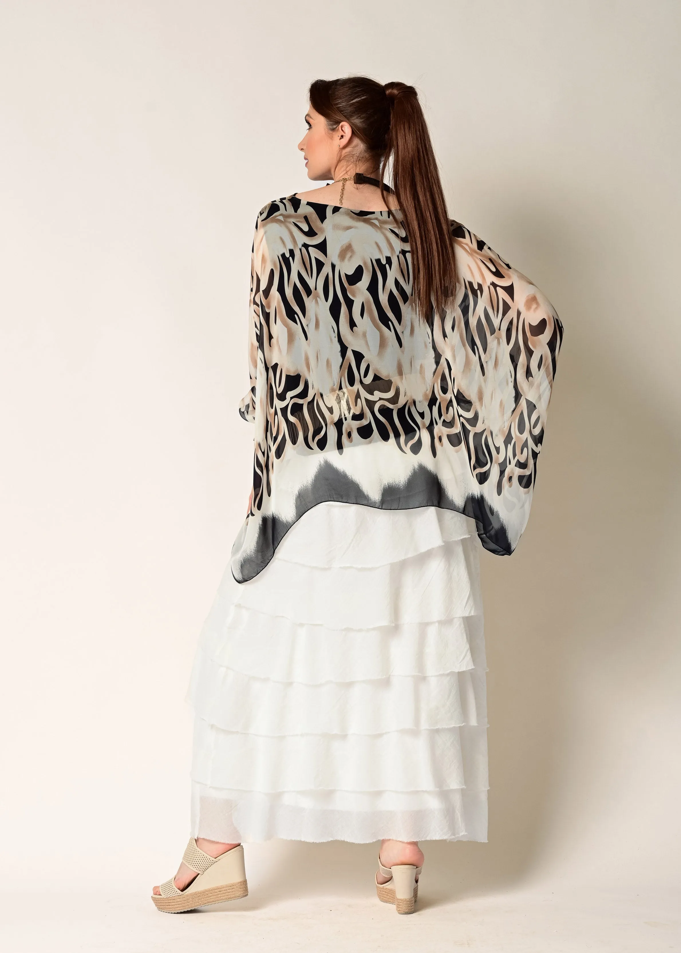 Corinna Silk Top in Desert