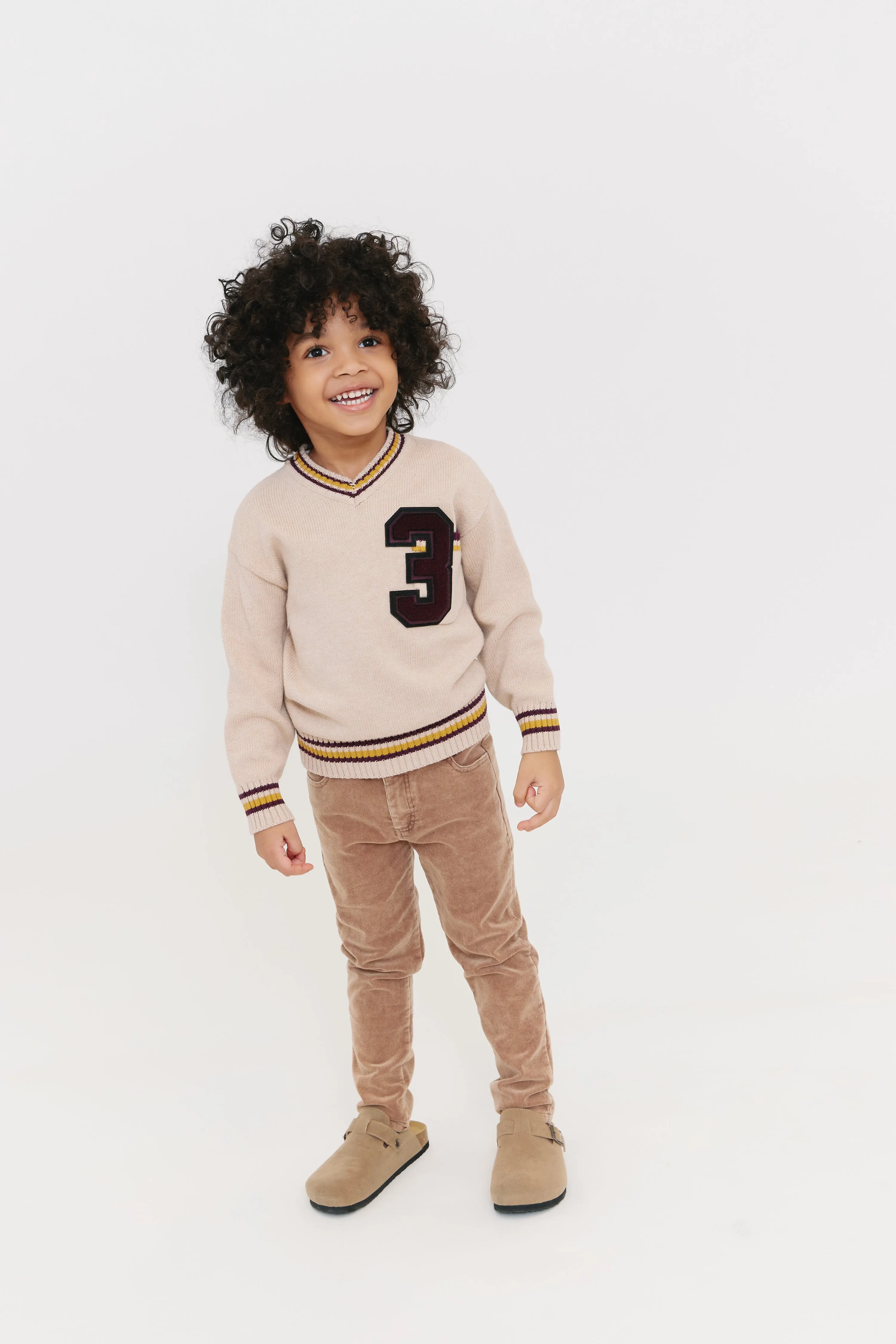 Crew Kids Varsity Knit V-Neck Sweater