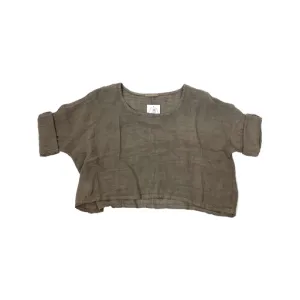 Cropped Linen Top (Multiple Colors)
