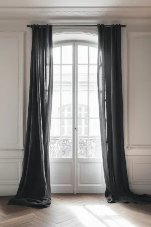 Curtain Set of 2 - Dark Gray