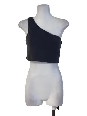 Dark Grey Plain Crop Top