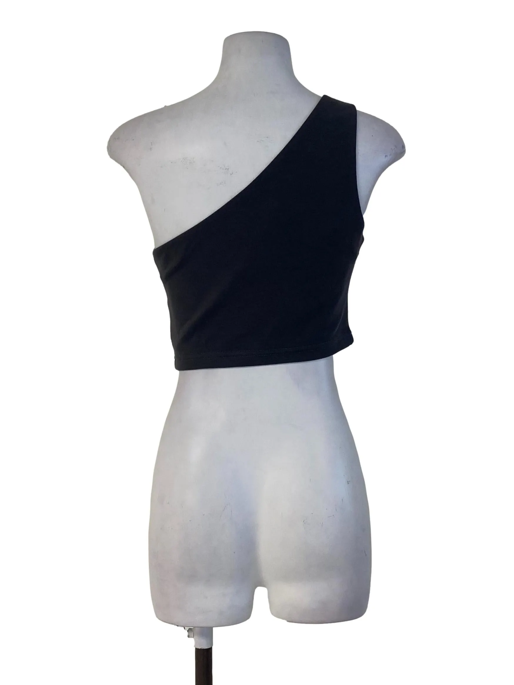 Dark Grey Plain Crop Top