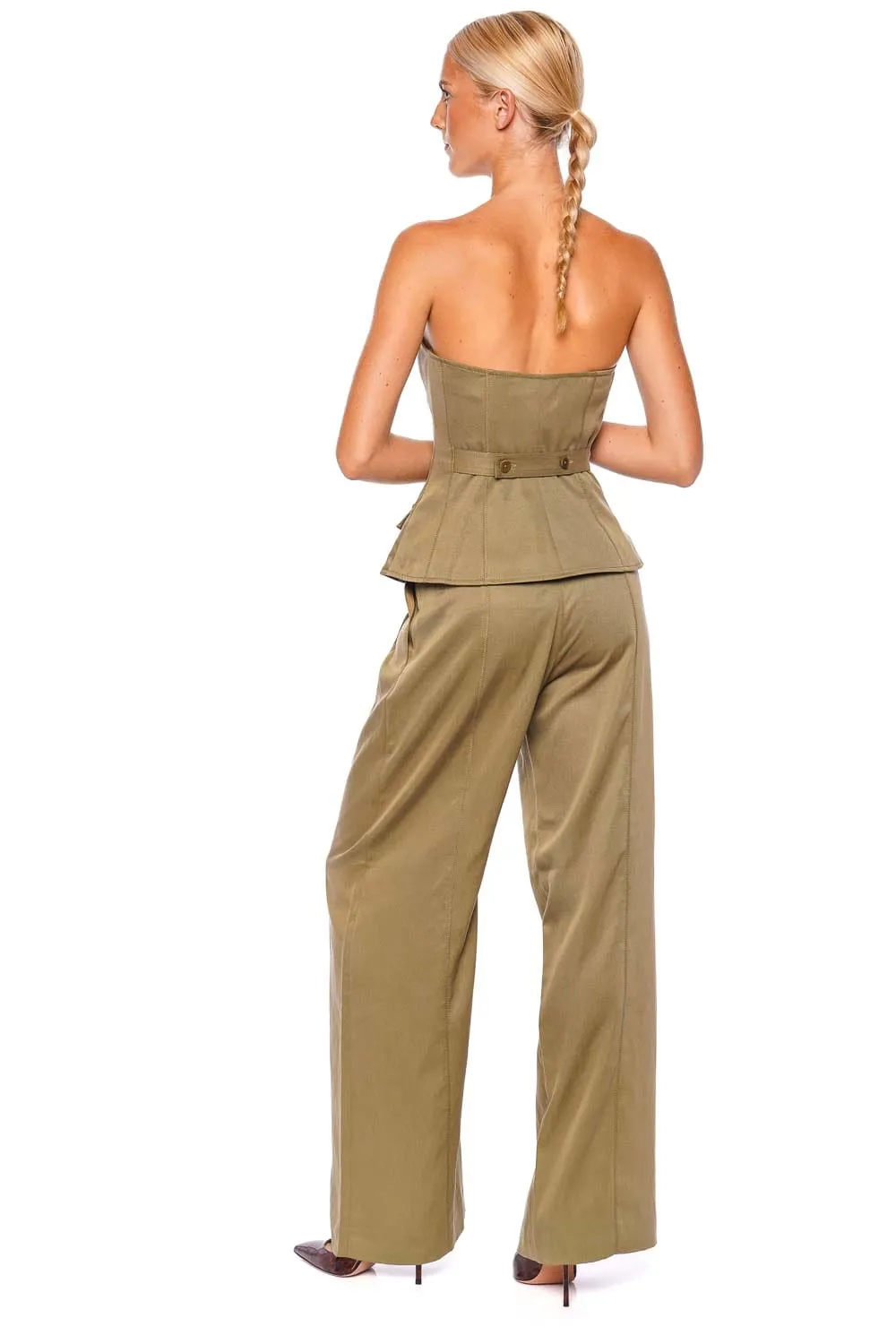 Delvine Driftwood Wide Leg Pant