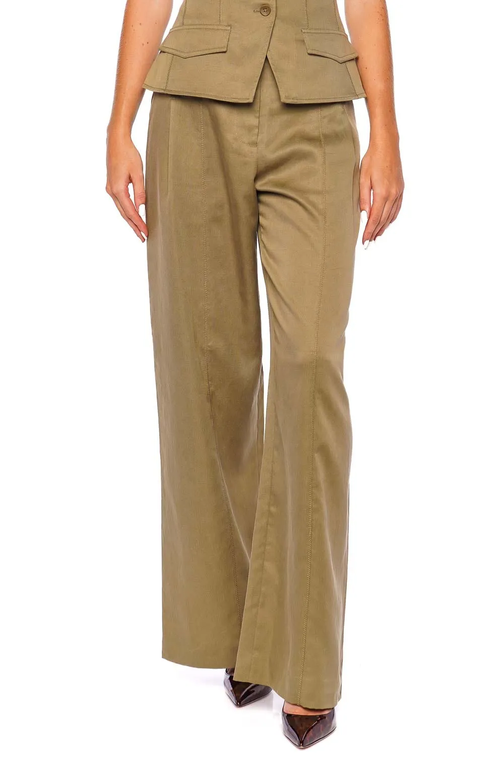 Delvine Driftwood Wide Leg Pant