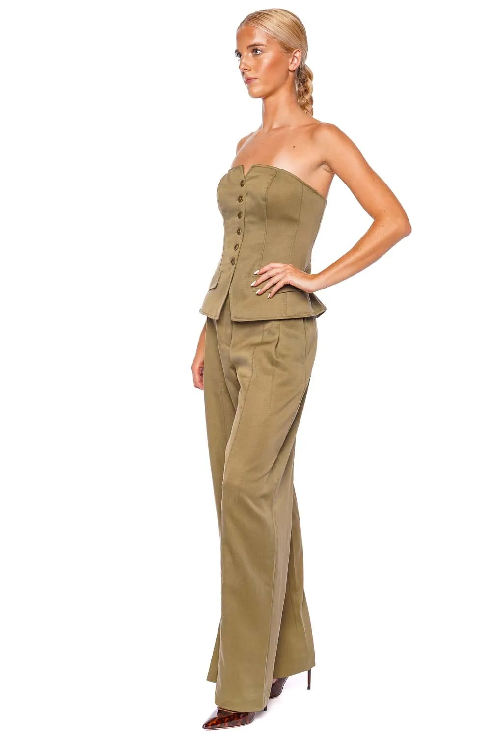 Delvine Driftwood Wide Leg Pant