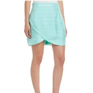Devon Baer Teal Stripe Tulip Skirt Size Extra Small NWT