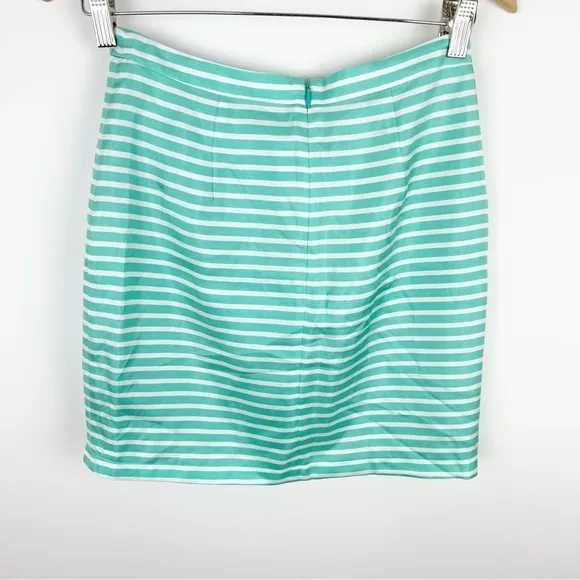 Devon Baer Teal Stripe Tulip Skirt Size Extra Small NWT