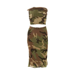 Dior Camo Tube Top Set