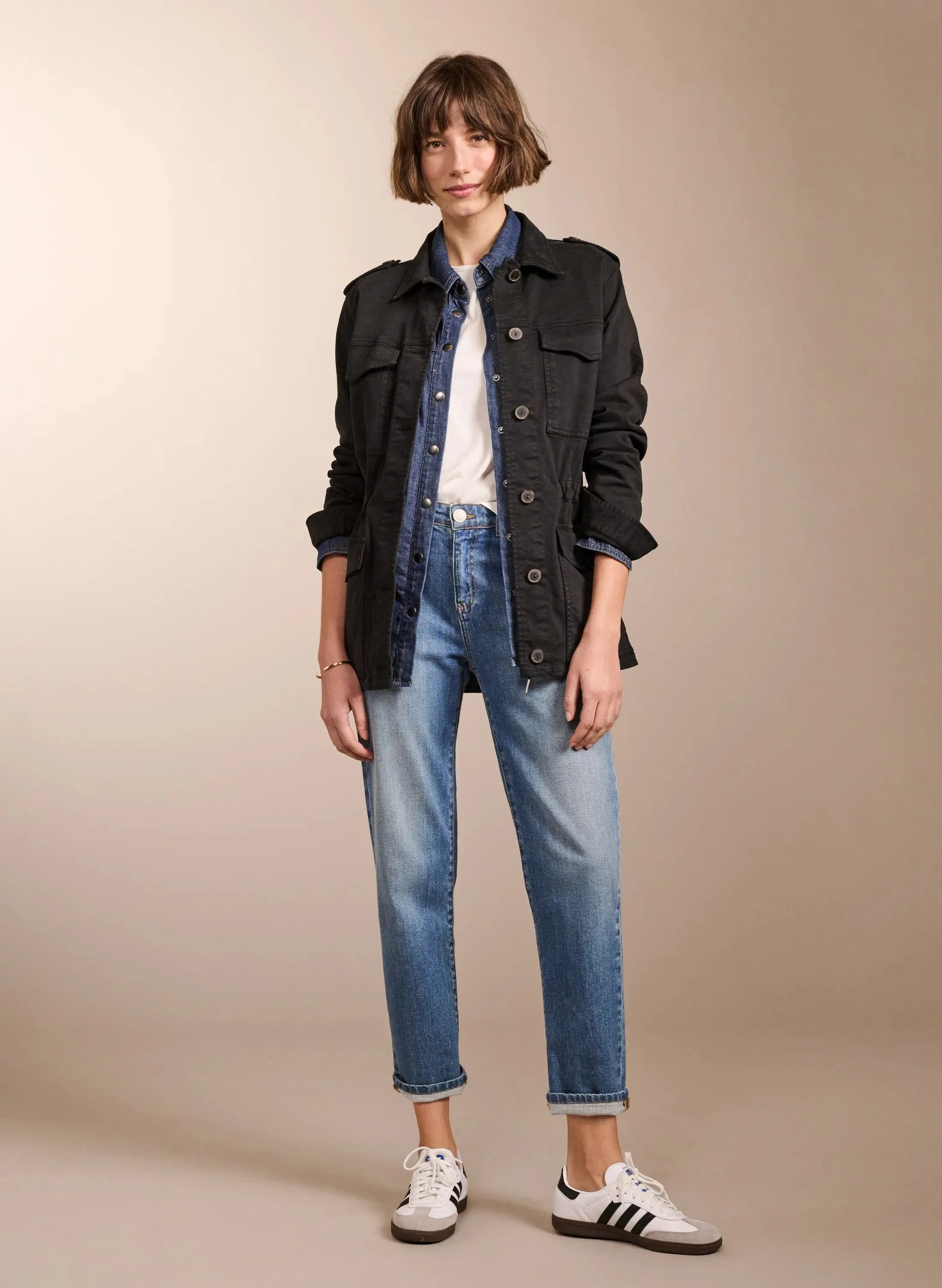 Drake Organic Cotton Utility Jacket | Black