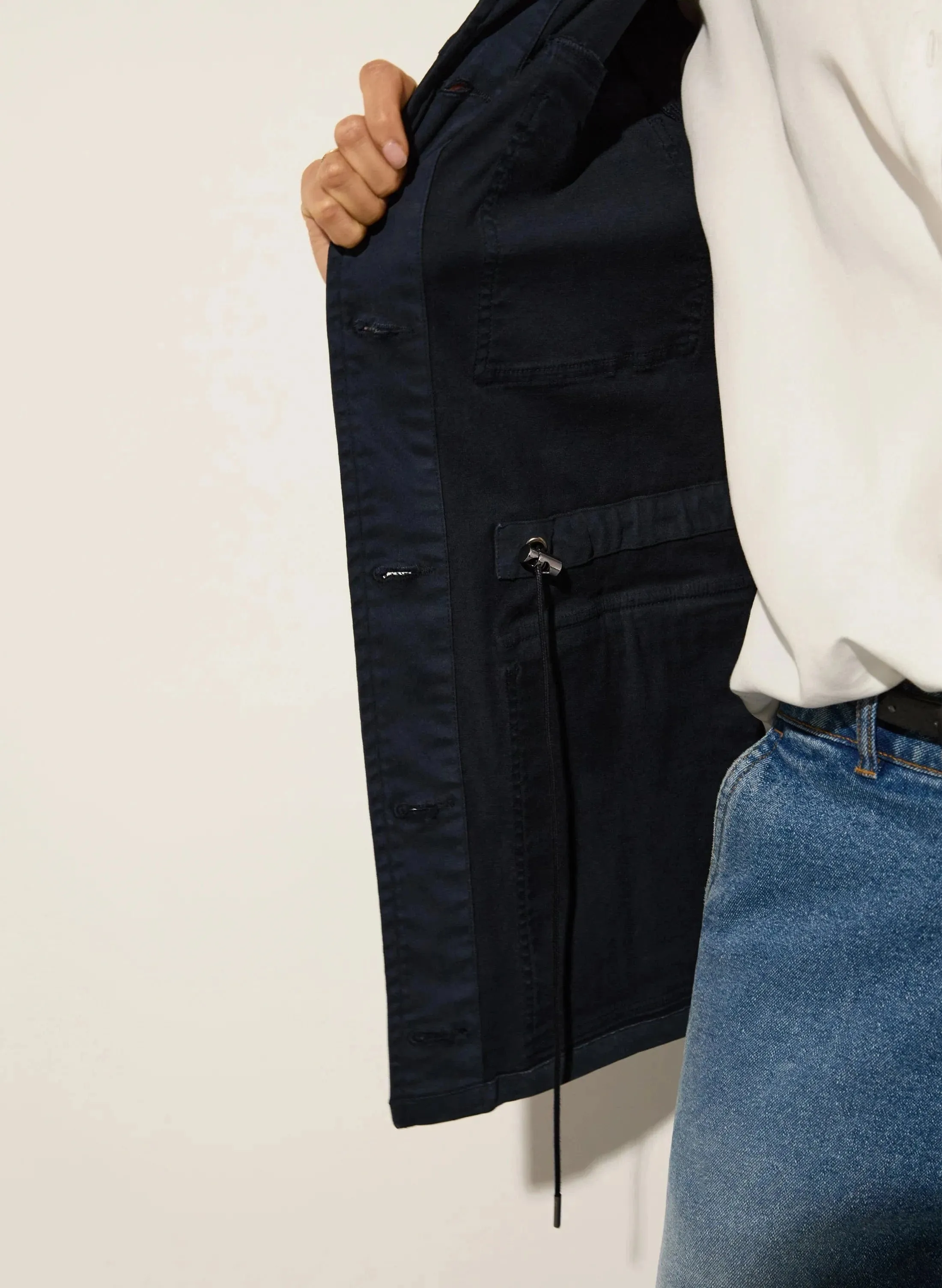 Drake Organic Cotton Utility Jacket | Classic Navy