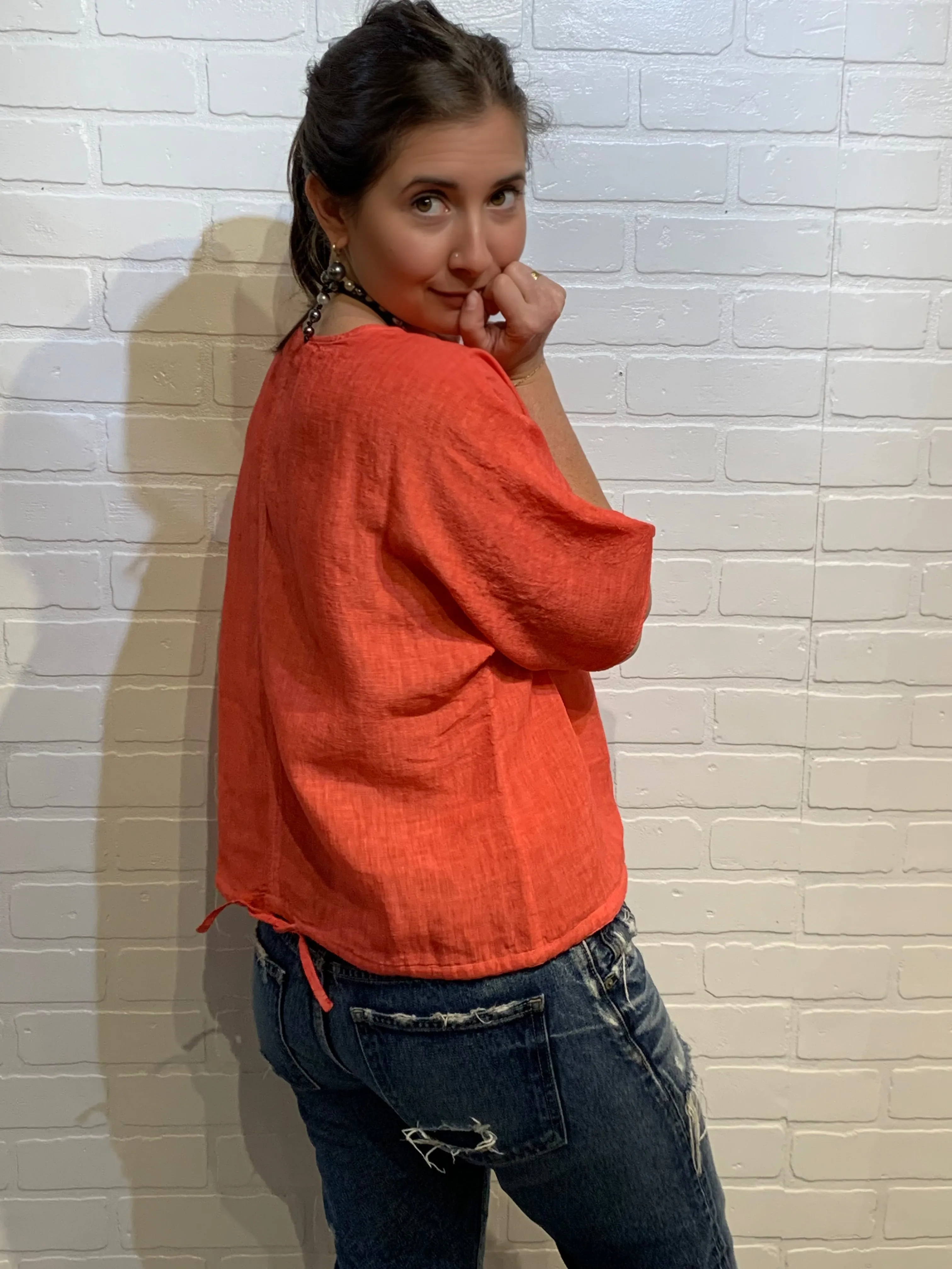 EC - Abigi Shirt | Coral