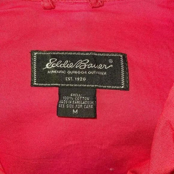 Eddie Bauer Deep Coral Utility Cargo Jacket Size M