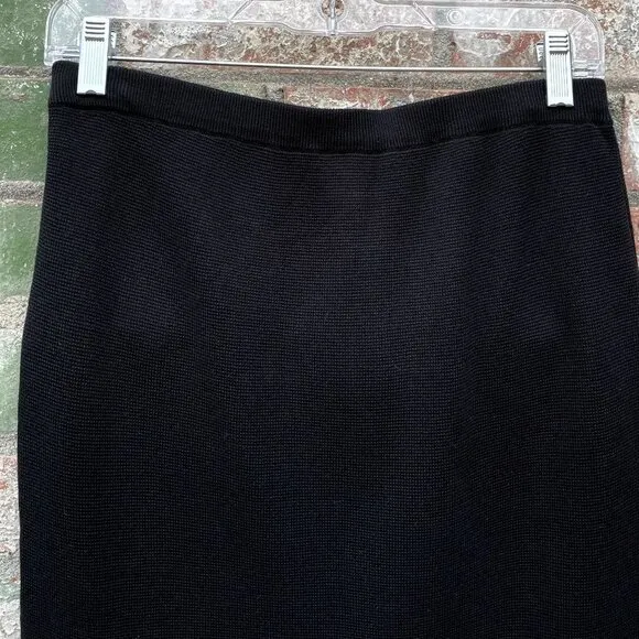 Eileen Fisher Silk Cotton Interlock Straight Pencil Skirt