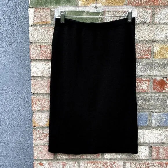 Eileen Fisher Silk Cotton Interlock Straight Pencil Skirt