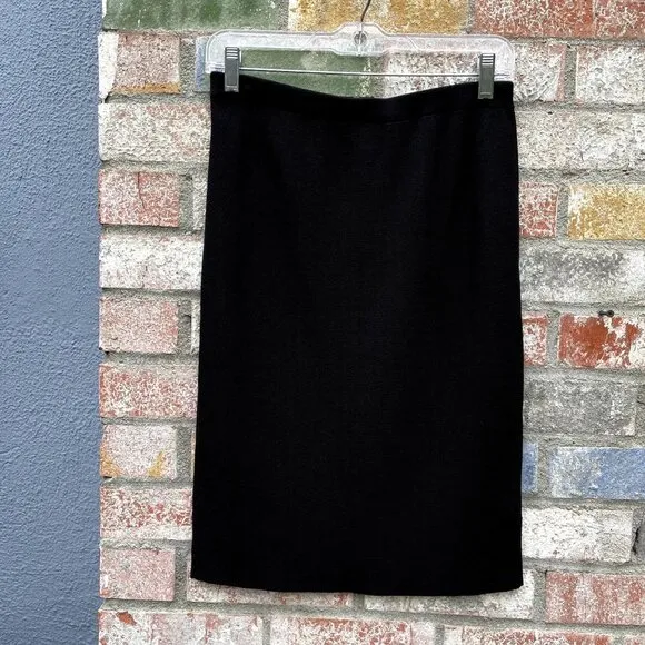Eileen Fisher Silk Cotton Interlock Straight Pencil Skirt