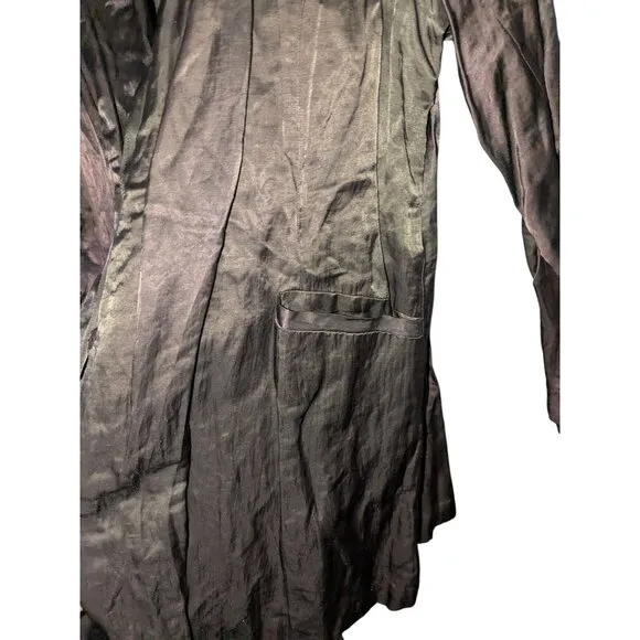 Eileen Fisher Womens Brown Italian Fabric Jacket W/ Pockets &amp; Snap Closures Size