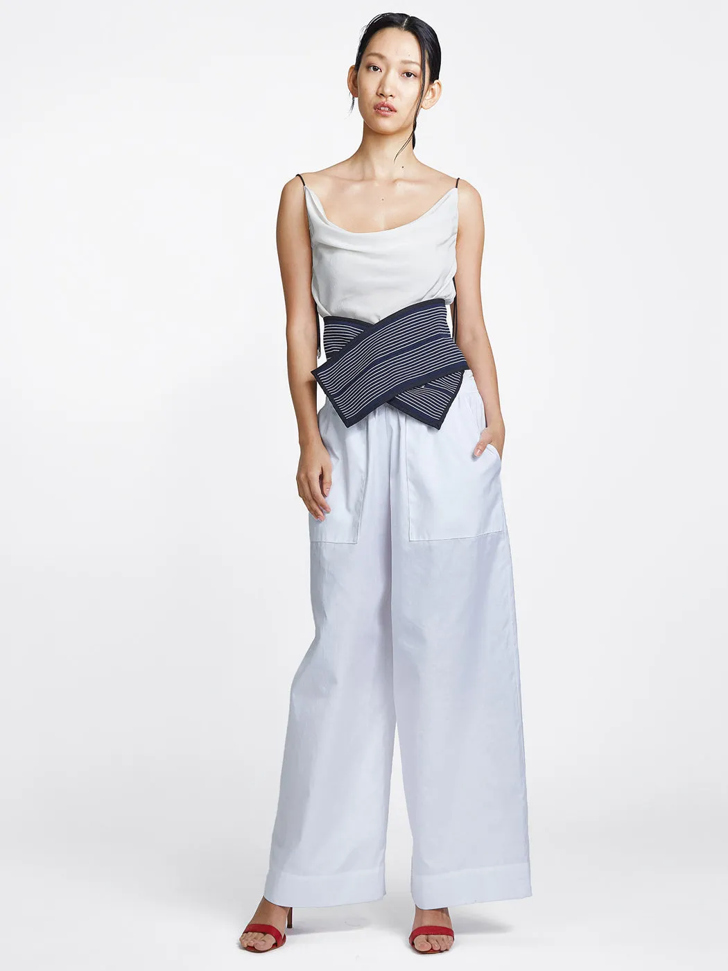 Elasticated Tank White