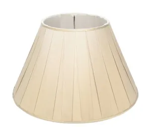 EMPIRE BOX PLEAT SILK LAMPSHADE- ALMOND
