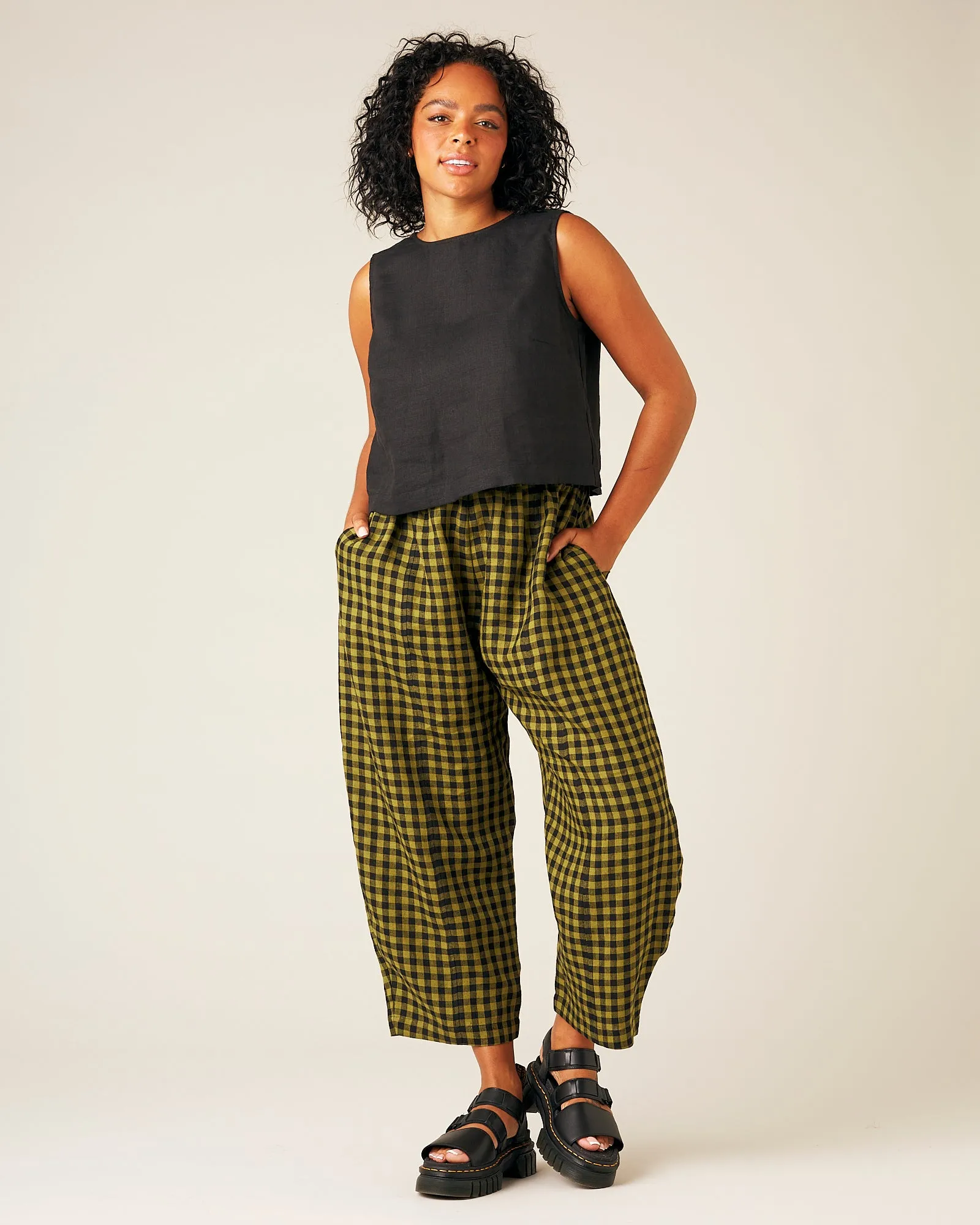 Esme Black Linen Top