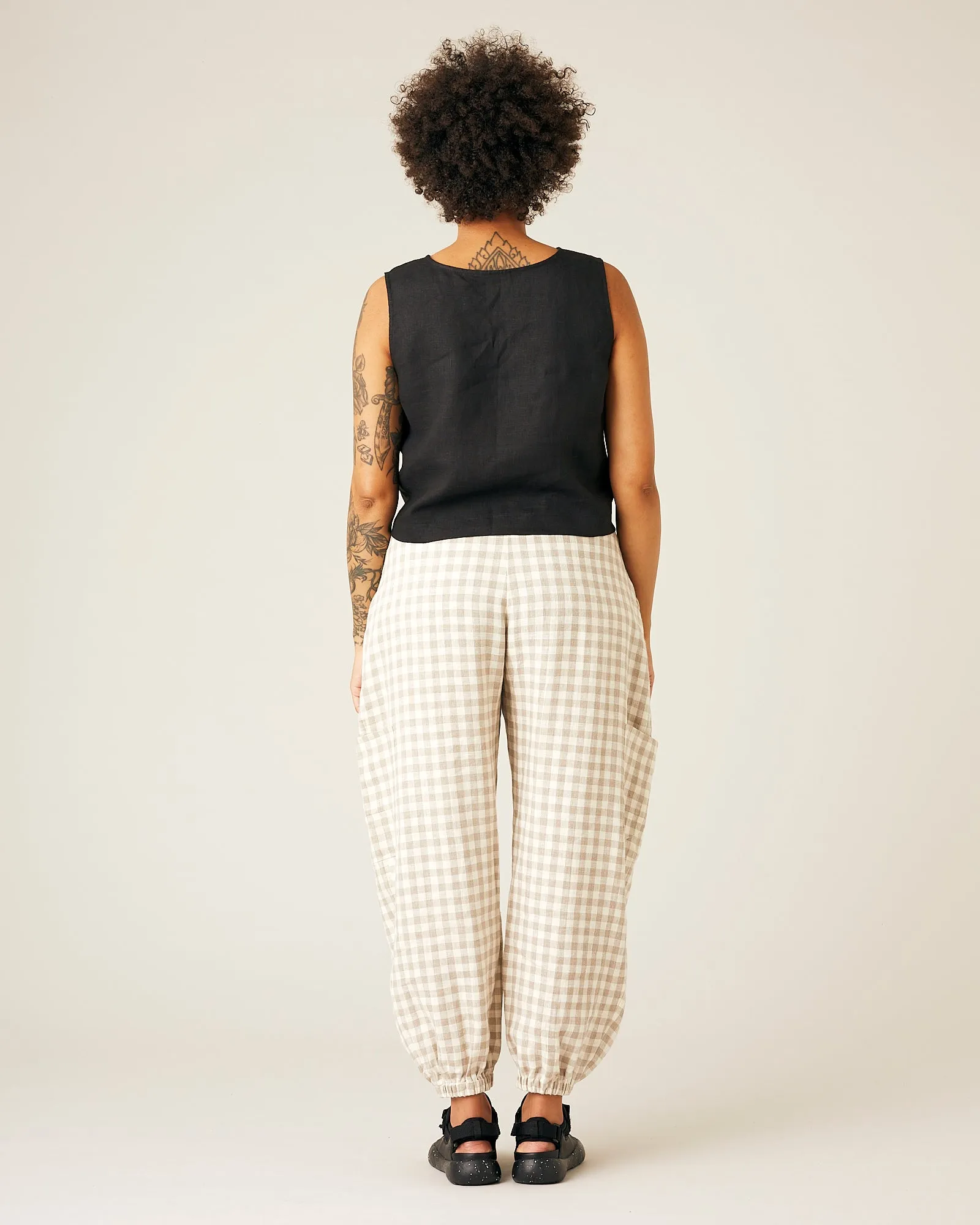 Esme Black Linen Top
