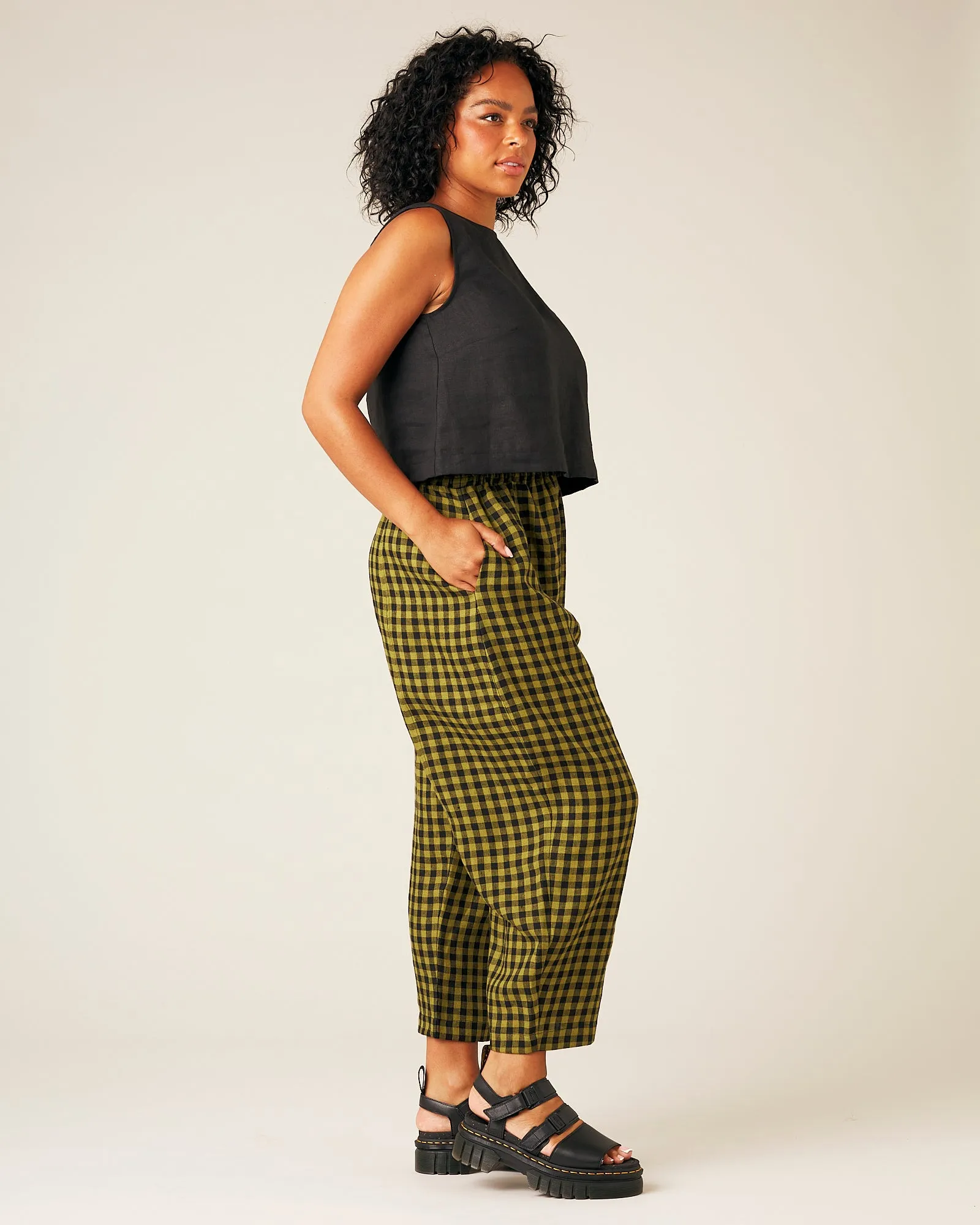 Esme Black Linen Top