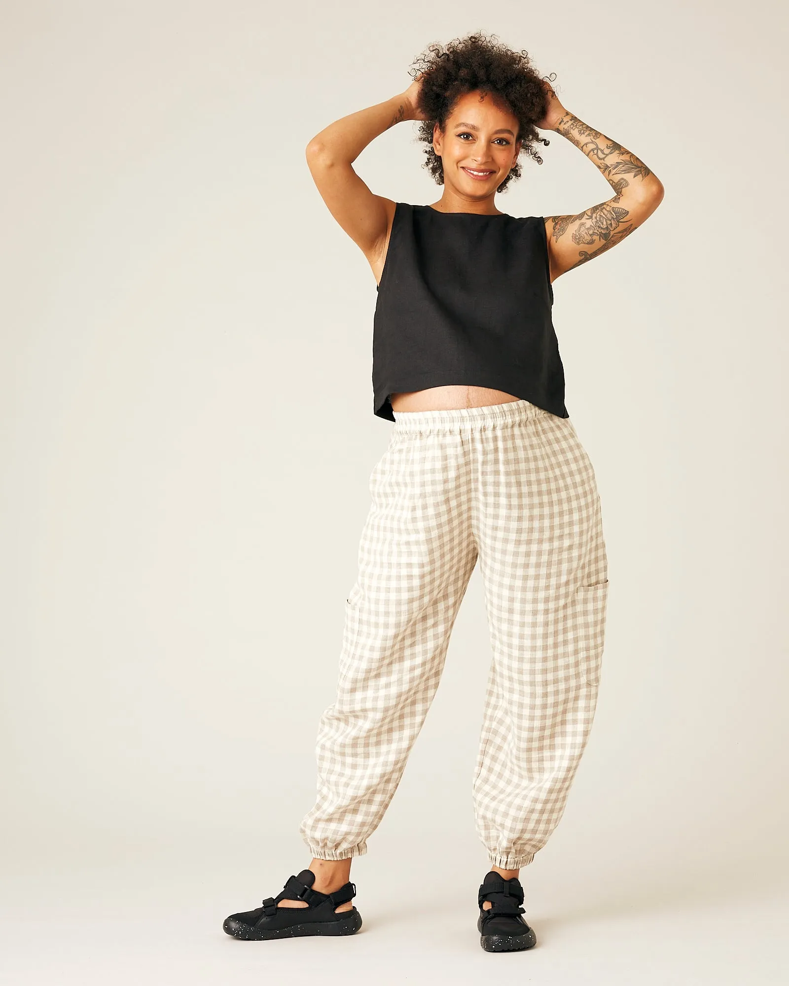 Esme Black Linen Top