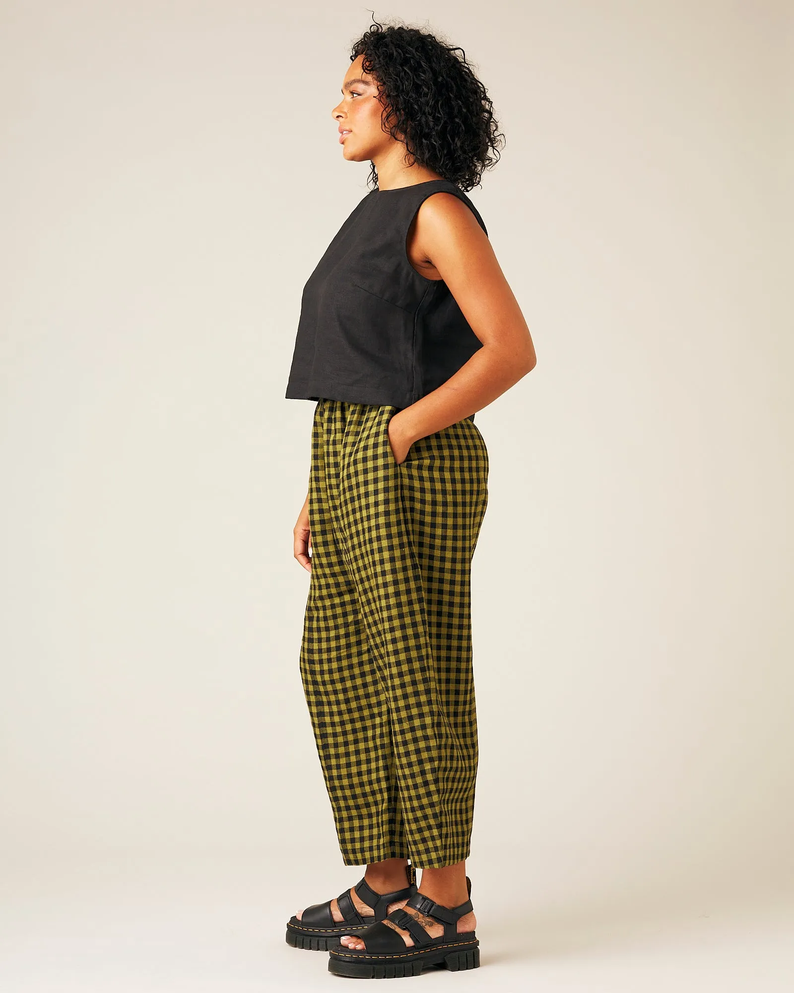 Esme Black Linen Top