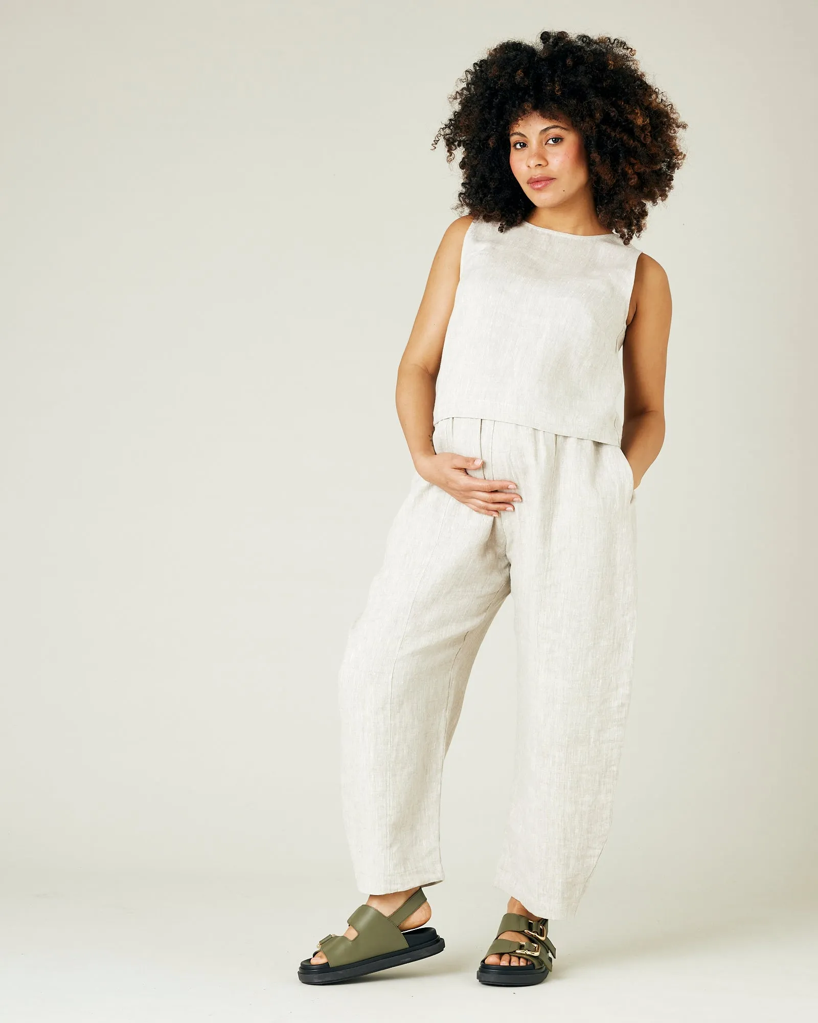 Esme Natural Linen Top