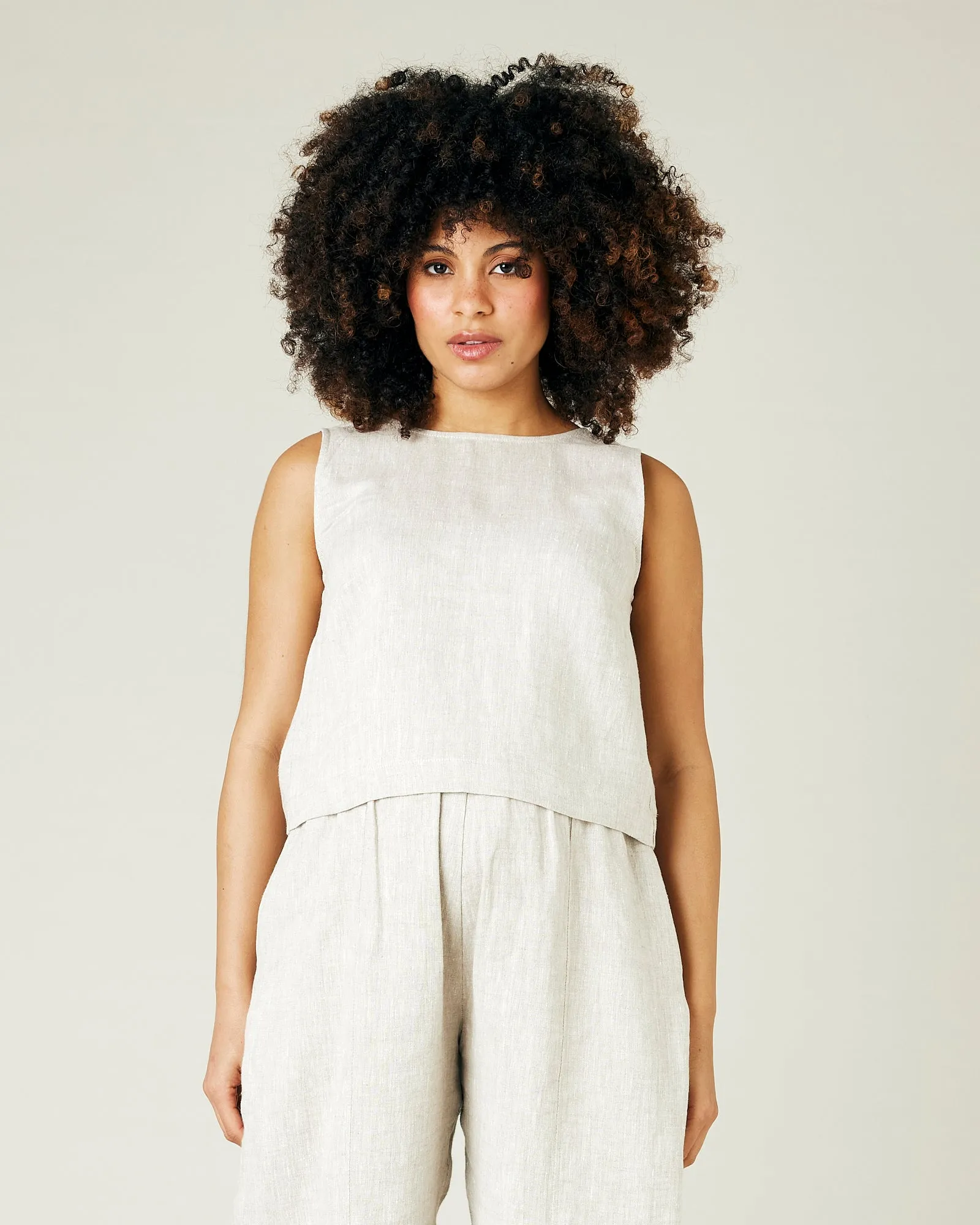 Esme Natural Linen Top