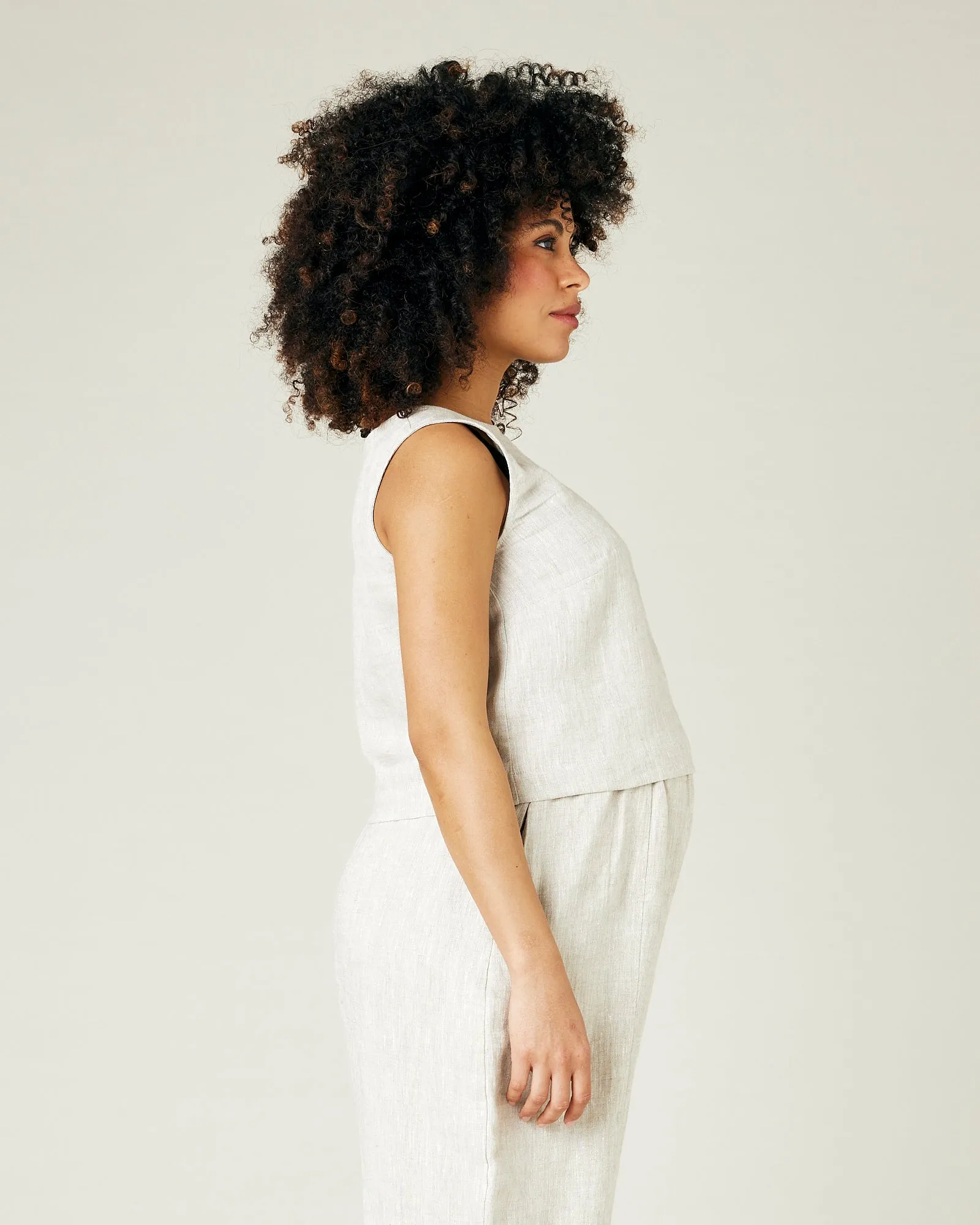 Esme Natural Linen Top
