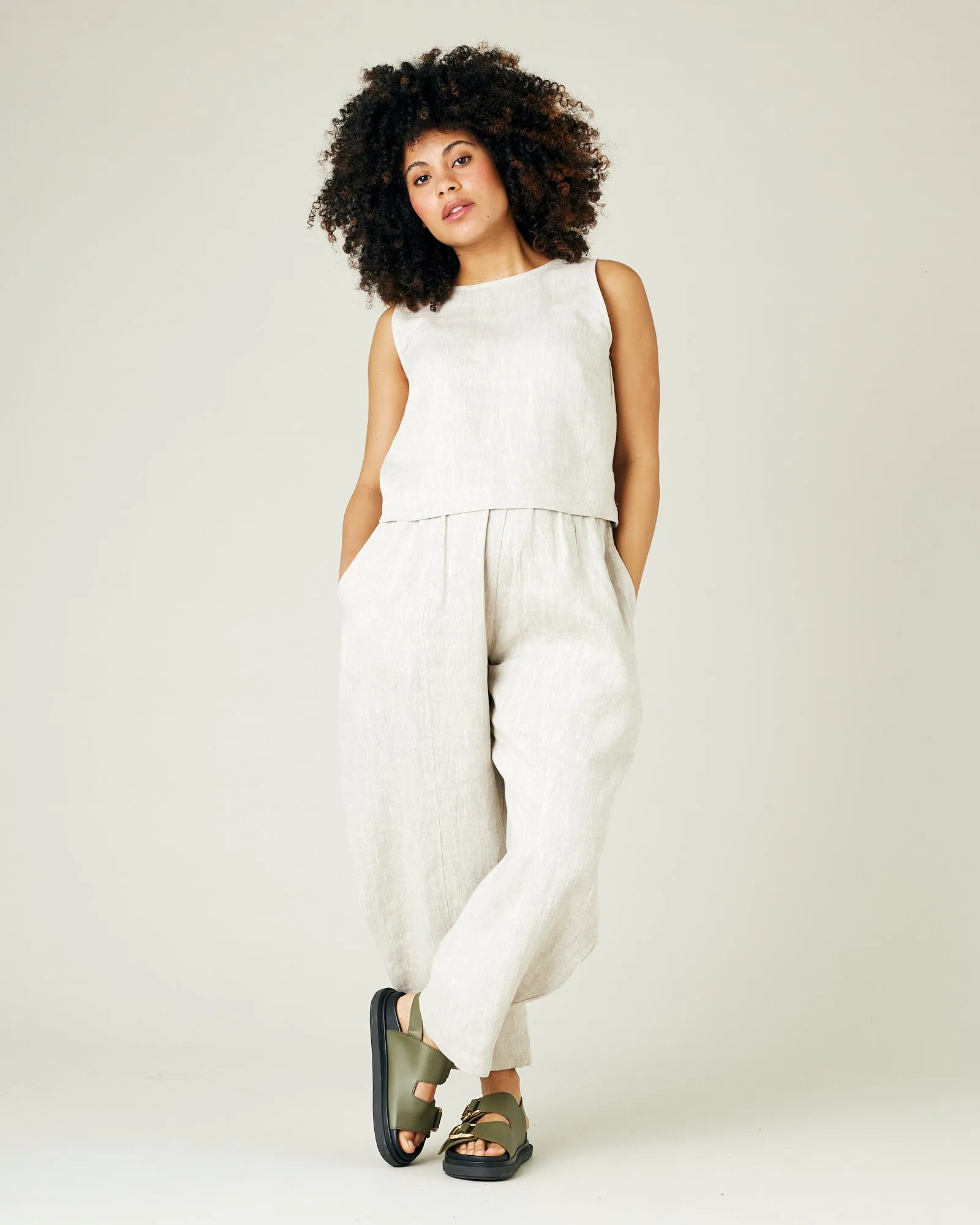 Esme Natural Linen Top