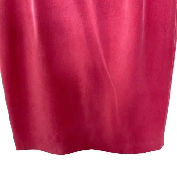Evan Picone Silk Pencil Skirt Size 8 Mauve Pink Mini Skirt Corporate Barbiecore