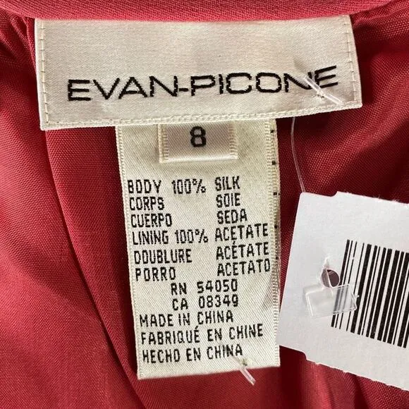 Evan Picone Silk Pencil Skirt Size 8 Mauve Pink Mini Skirt Corporate Barbiecore