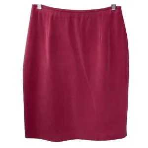 Evan Picone Silk Pencil Skirt Size 8 Mauve Pink Mini Skirt Corporate Barbiecore