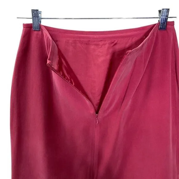 Evan Picone Silk Pencil Skirt Size 8 Mauve Pink Mini Skirt Corporate Barbiecore