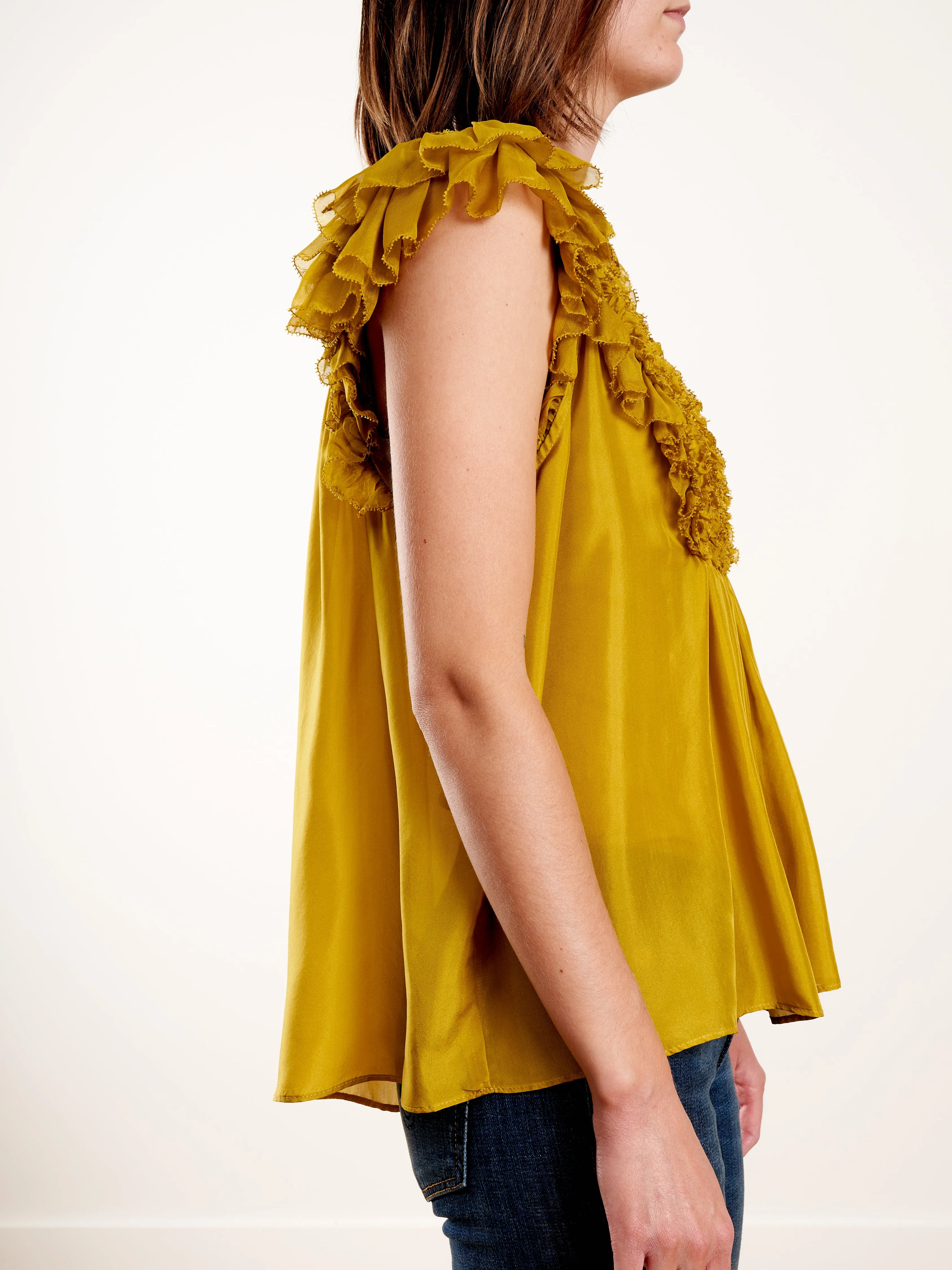 evona top - chartreuse